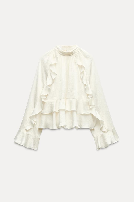 Blouse élégante avec volants