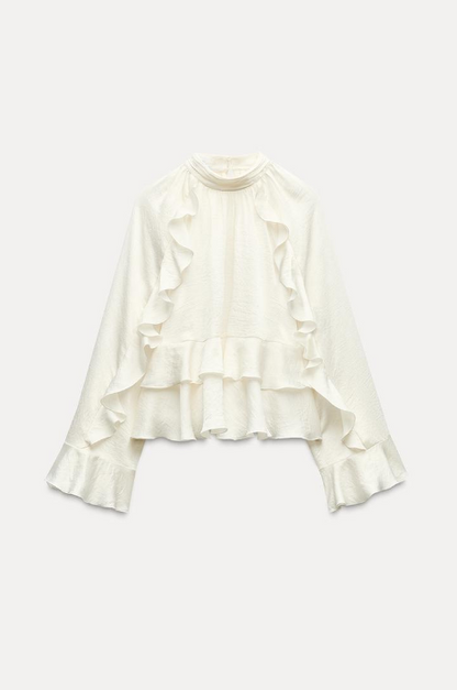 Blouse élégante avec volants